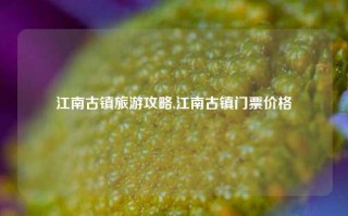 江南古镇旅游攻略,江南古镇门票价格