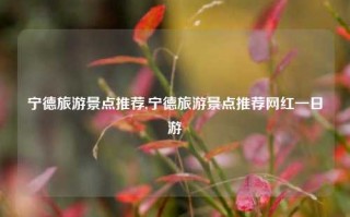 宁德旅游景点推荐,宁德旅游景点推荐网红一日游