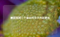 厦鼓海域三个客运码头下月起更名