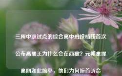 三所中职试点的综合高中班投档线首次公布高丽王为什么会在西藏？元朝拿捏高丽如此简单，他们为何俯首听命