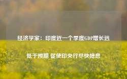 经济学家：印度近一个季度GDP增长远低于预期 促使印央行尽快降息