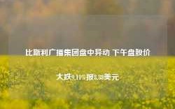 比斯利广播集团盘中异动 下午盘股价大跌9.11%报8.38美元