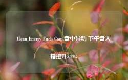 Clean Energy Fuels Corp.盘中异动 下午盘大幅拉升5.22%