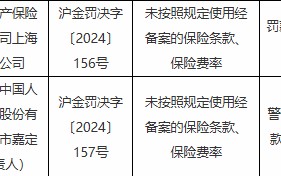 人保财险上海市八家支公司被罚：因利用开展保险业务为其他机构或者个人牟取不正当利益等违法违规行为