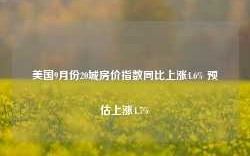 美国9月份20城房价指数同比上涨4.6% 预估上涨4.7%