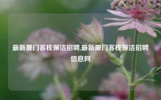 最新厦门客栈保洁招聘,最新厦门客栈保洁招聘信息网