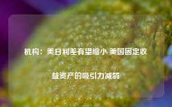 机构：美日利差有望缩小 美国固定收益资产的吸引力减弱