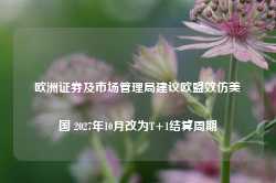 欧洲证券及市场管理局建议欧盟效仿美国 2027年10月改为T+1结算周期-第1张图片-旅游攻略网