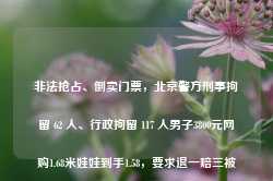 非法抢占、倒卖门票，北京警方刑事拘留 62 人、行政拘留 117 人男子3800元网购1.68米娃娃到手1.58，要求退一赔三被拒，法院判了-第1张图片-旅游攻略网