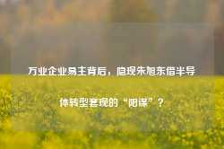 万业企业易主背后，隐现朱旭东借半导体转型套现的“阳谋”？-第1张图片-旅游攻略网