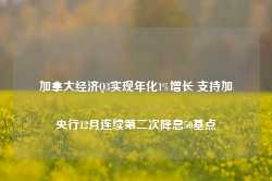 加拿大经济Q3实现年化1%增长 支持加央行12月连续第二次降息50基点-第1张图片-旅游攻略网