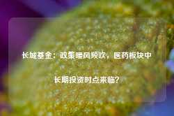 长城基金：政策暖风频吹，医药板块中长期投资时点来临？-第1张图片-旅游攻略网